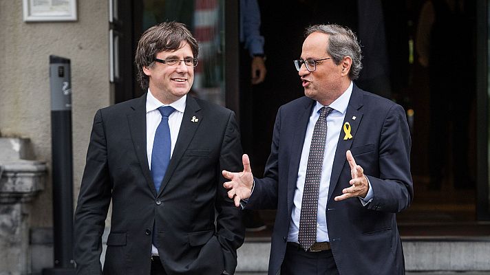 Telediario 1 - Torra y Puigdemont se reúnen en Bruselas para preparar el nuevo curso político