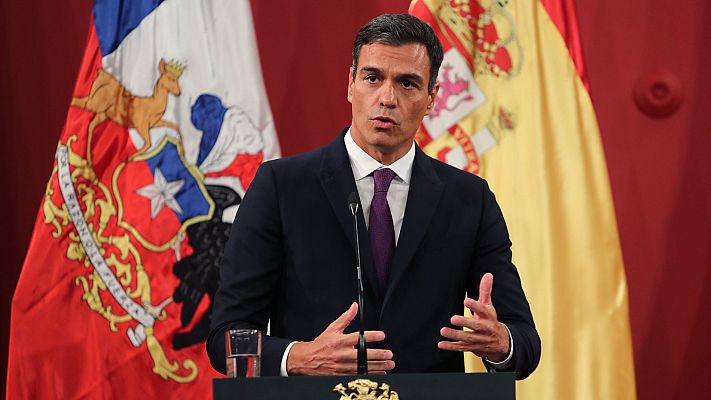 Telediario 1 - Pedro Sánchez sostiene que la demanda de Puigdemont contra Llarena "no es una cuestión privada, sino de Estado"
