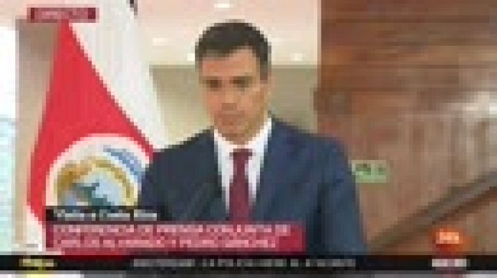 Telediario 1 - Sánchez insiste en advertir a Torra de que la unilateralidad conduciría de nuevo al 155