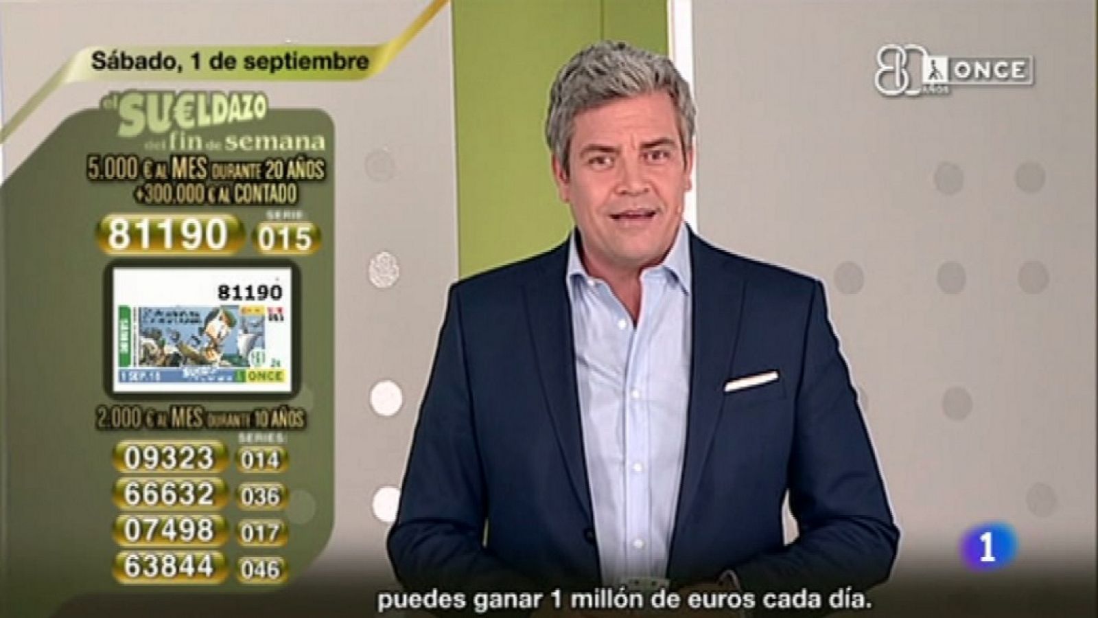 Sorteo ONCE - 01/09/18 - ver ahora