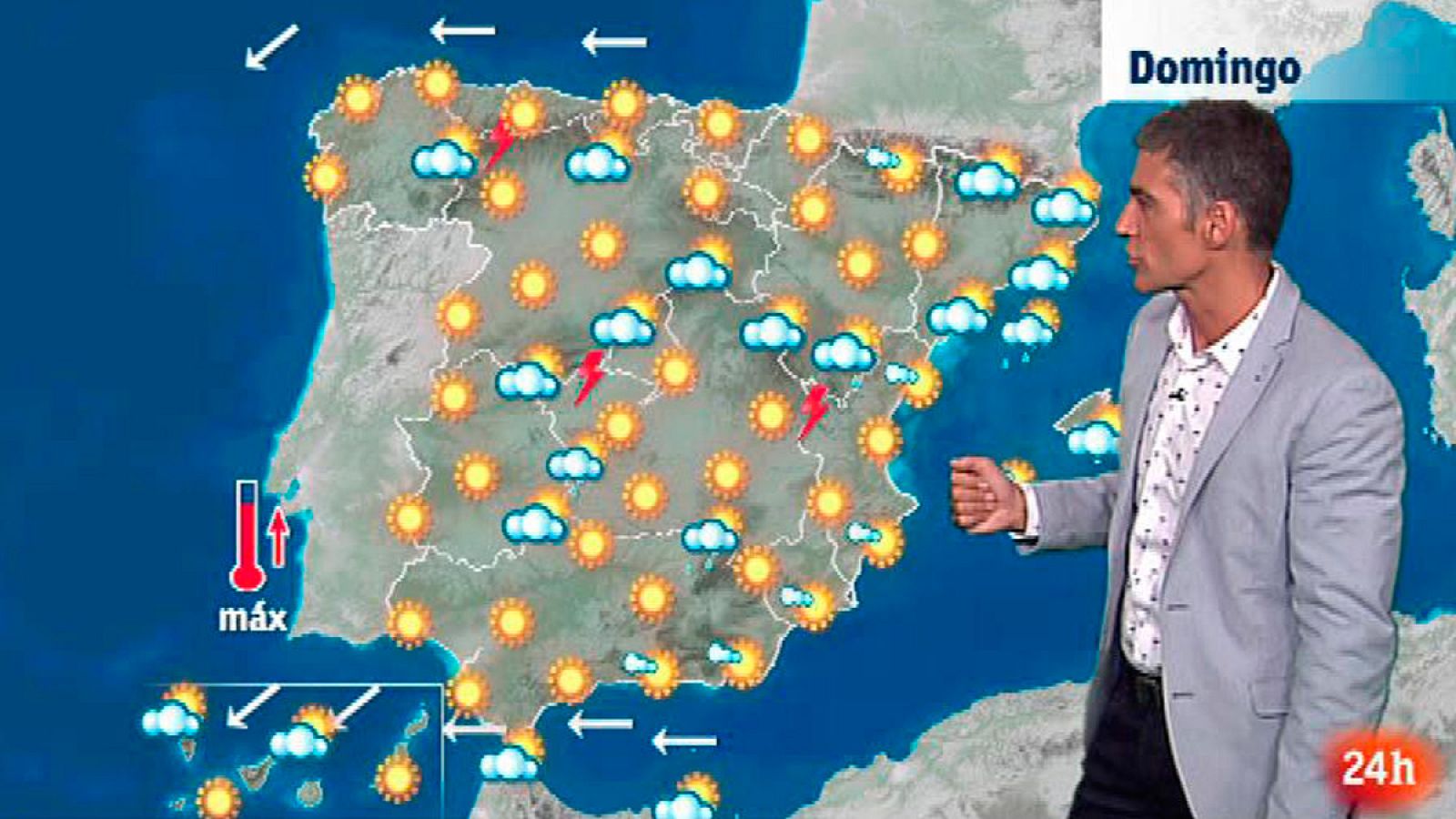 Aumento de las temperaturas y tormentas en el interior peninsular