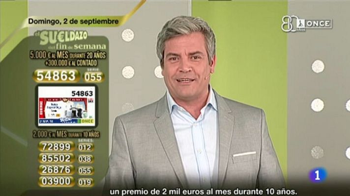 Sorteos ONCE - Sorteo ONCE - 02/09/18