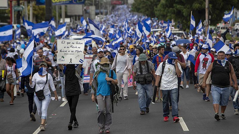 Enfrentamientos en Nicaragua en una nueva marcha contra el Gobierno de Daniel Ortega