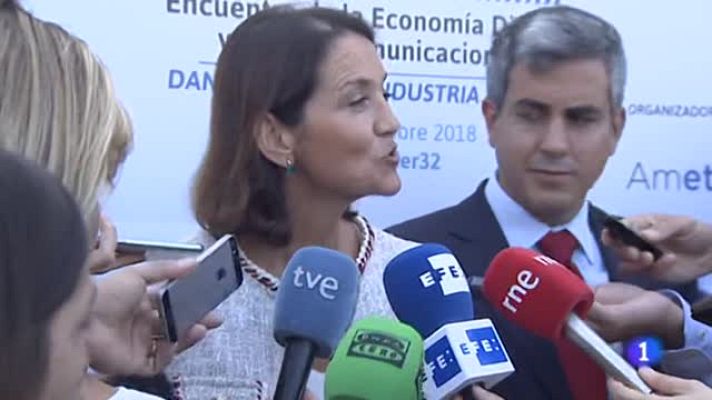Telediario 1 - Maroto durante el "32 Encuentro de la Economía Digital"
