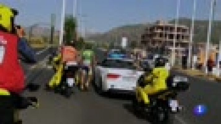 Telediario 1 - Sagan se reencuentra con el motorista que lo derribó en 2015