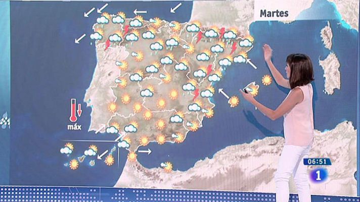 Este martes habrá chubascos y tormentas fuertes con granizo en el cuadrante noreste