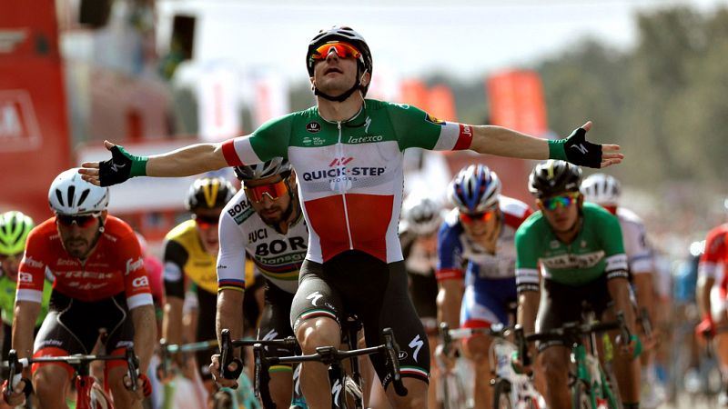 El italiano Elia Viviani (Quick Step) se ha impuesto este martes en la décima etapa de la Vuelta a España, disputada entre Salamanca y Bermillo de Sayago (Zamora) sobre de 177 kilómetros, tras la que el británico Simon Yates (Mitchelton) conserva el