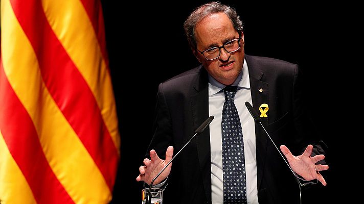 Telediario 1 - Torra plantea a Sánchez un referendum de autodeterminación para "renovar el mandato" del 1-O