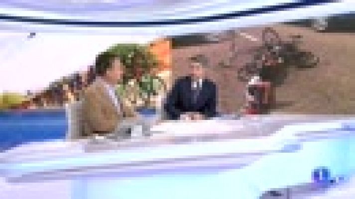 Telediario 1 - Vuelta 2018 | Petili da el susto en la Vuelta