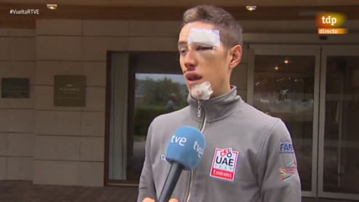 Vuelta 2018 | Simone Petilli: "Me duele la boca y el ojo por la inflamación pero no es grave"