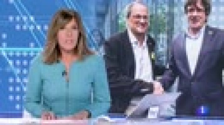 Telediario 1 - Torra no descarta "abrir prisiones" y dice que llegará "tan lejos" como Puigdemont