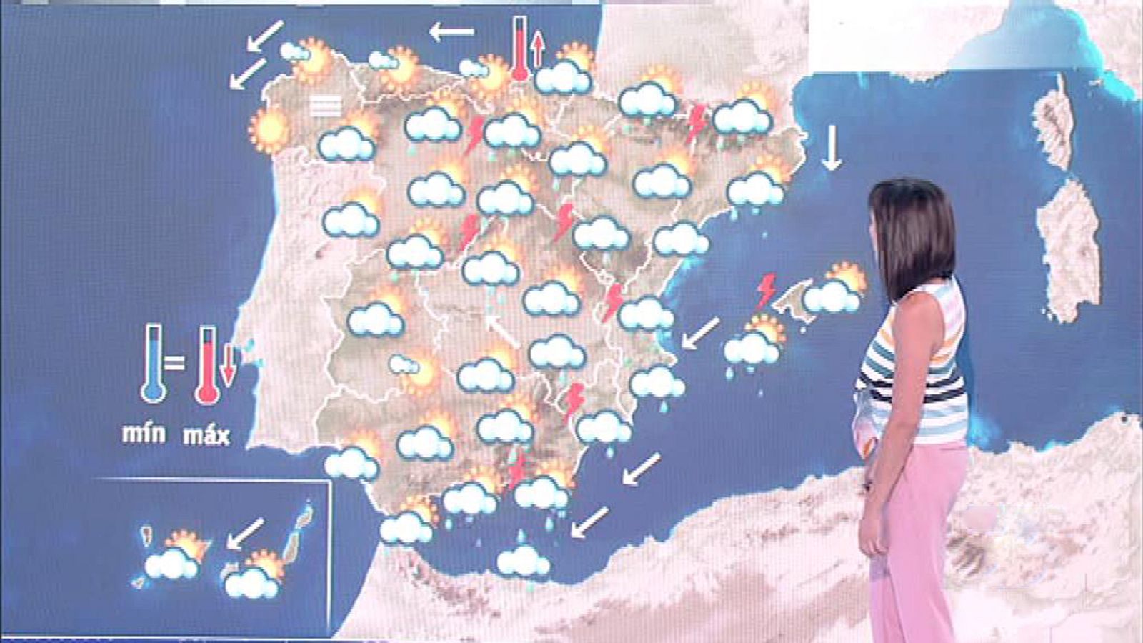 Chubascos y tormentas localmente fuertes en el Mediterráneo