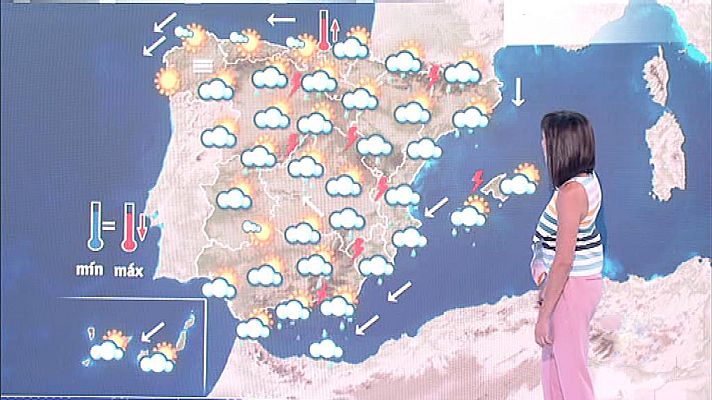 El tiempo - Chubascos y tormentas localmente fuertes en el Mediterráneo