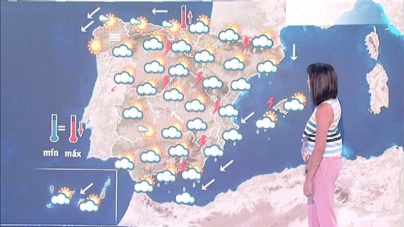 Chubascos y tormentas localmente fuertes en el Mediterráneo