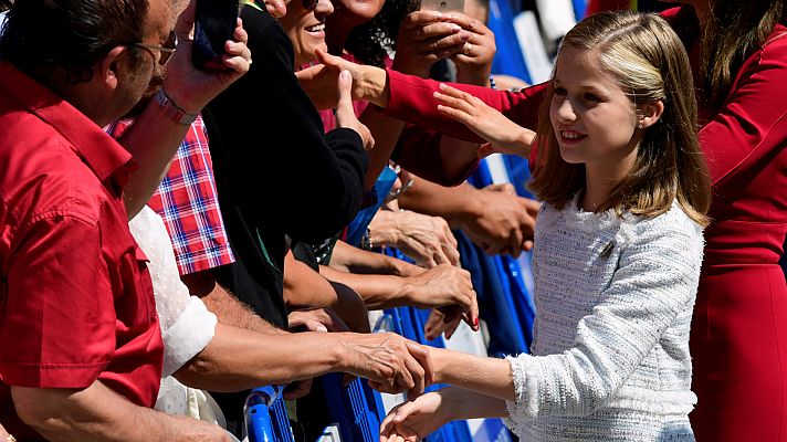 La princesa Leonor asiste a su primer acto oficial en Asturias