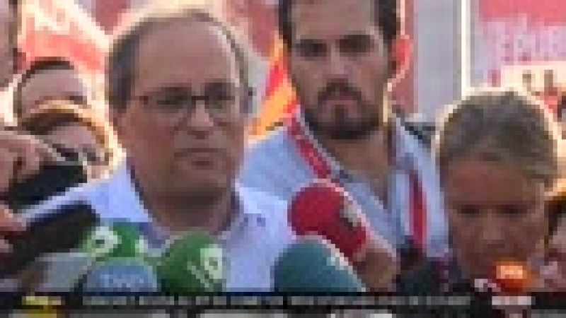 Torra pide al Gobierno "máxima inteligencia política" y a los españoles "su solidaridad" con Cataluña