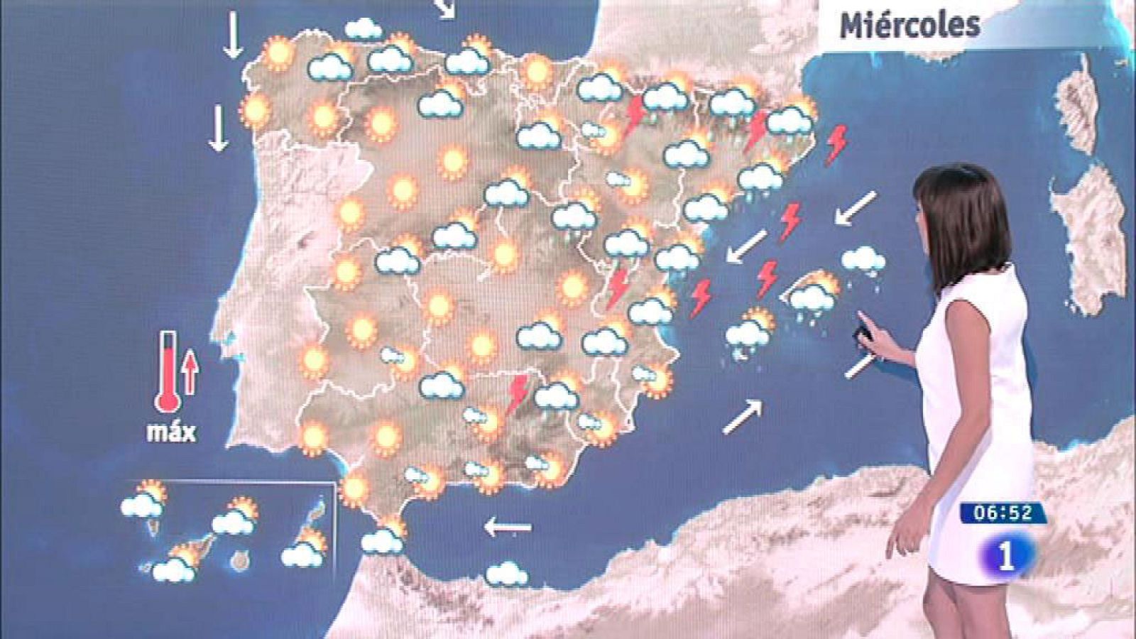 Hoy continúan las tormentas en el este y suben las temperaturas