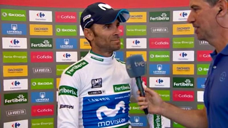 El corredor espa�ol Alejandro Valverde (Movistar) se felicit� de la etapa que realiz� este mi�rcoles con final en el Monte Oiz apuntando que en esta Vuelta "cada d�a es un examen" y que �l los est� pasando con "sobresaliente".