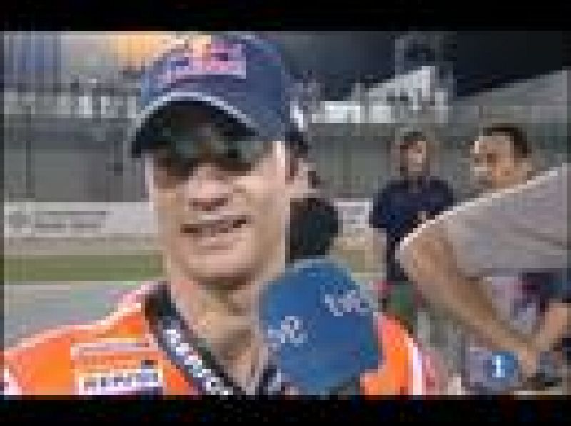 Dani Pedrosa ha llegado a Qatar con la única intención de probarse sobre la moto tras su lesión.