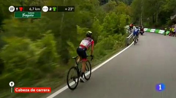 Telediario 1 - Vuelta 2018. Enric Mas se hace un sitio en el podio tras ganar la etapa reina