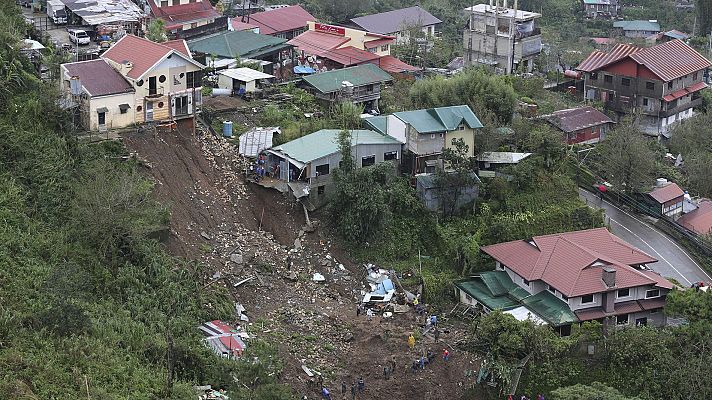 Telediario 1 - El tifón Mangkhut deja medio centenar de muertos en Filipinas
