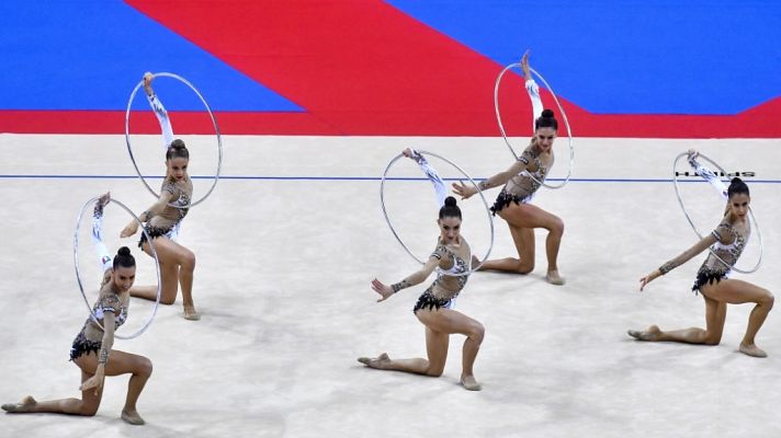 Gimnasia artística - Cto.del Mundo Final Grupos (5 Aros y 3 Pelotas+2 Cuerdas)