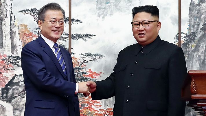 Telediario 1 - En el marco del encuentro entre las dos Coreas, Kim se compromete a desmantelar la central de Yongbyon