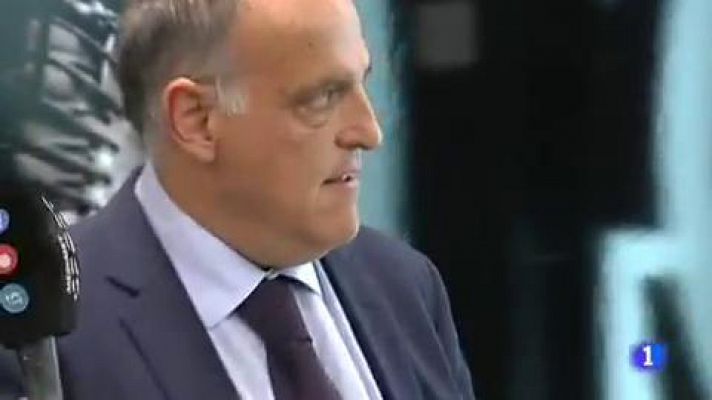 Telediario 1 - Tebas se sigue mostrando "optimista" sobre el partido de Liga en Estados Unidos