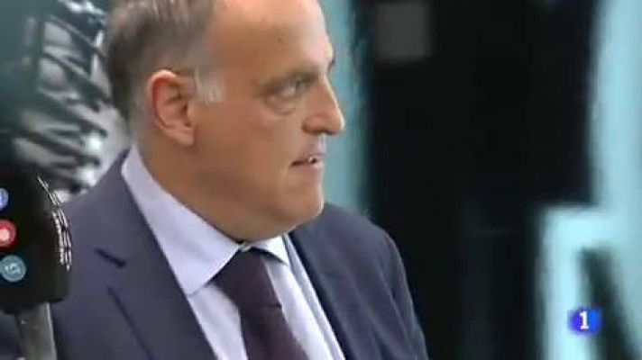 Tebas se sigue mostrando "optimista" sobre el partido de Liga en Estados Unidos