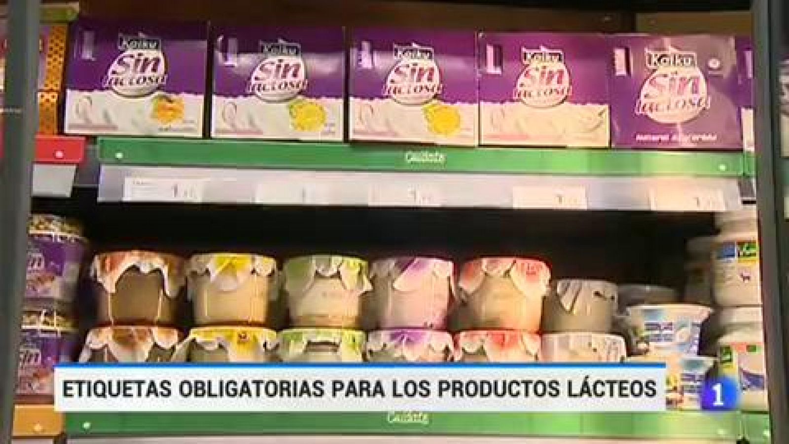 Telediario 1: A partir de 2019, los productos lácteos tendrán que incluir el país de origen de la leche en la etiqueta | RTVE Play