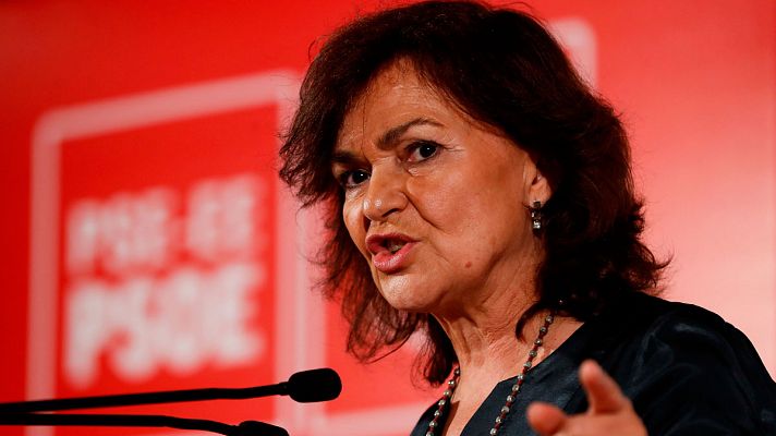 Telediario 1 - Carmen Calvo no cree que sea lógico alargar la prisión preventiva de los líderes independentistas