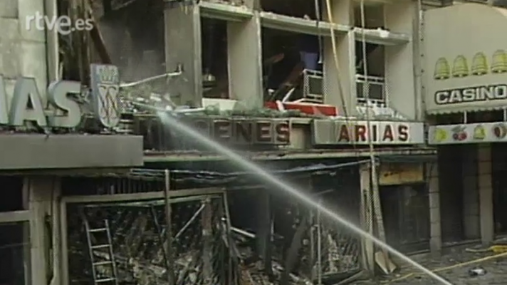 Gran incendio en los Almacenes Arias de Madrid