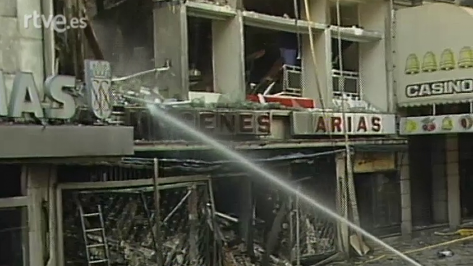 Telediario - Gran incendio en los Almacenes Arias de Madrid