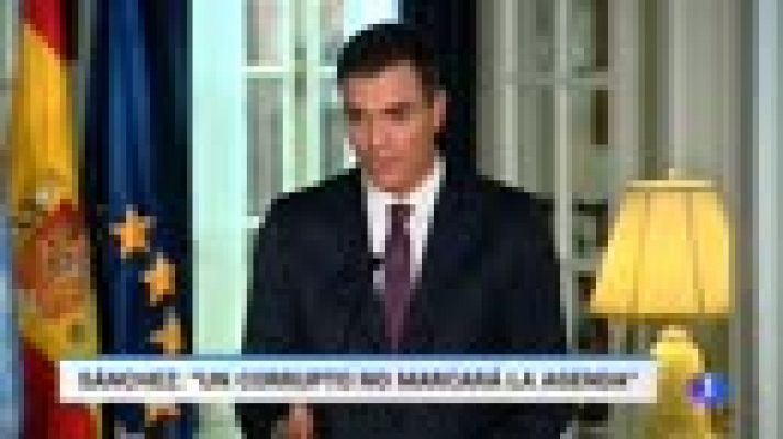 Telediario 1 - Sánchez descarta la dimisión de Delgado: "No nos va a marcar la agenda un corrupto"