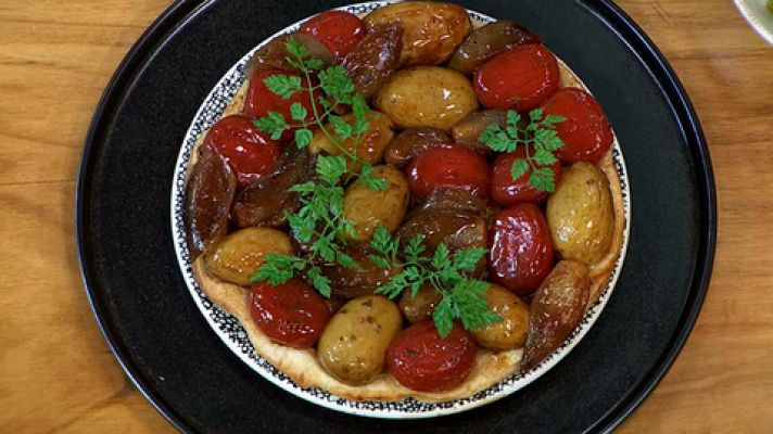 Tatin de tomate y patata