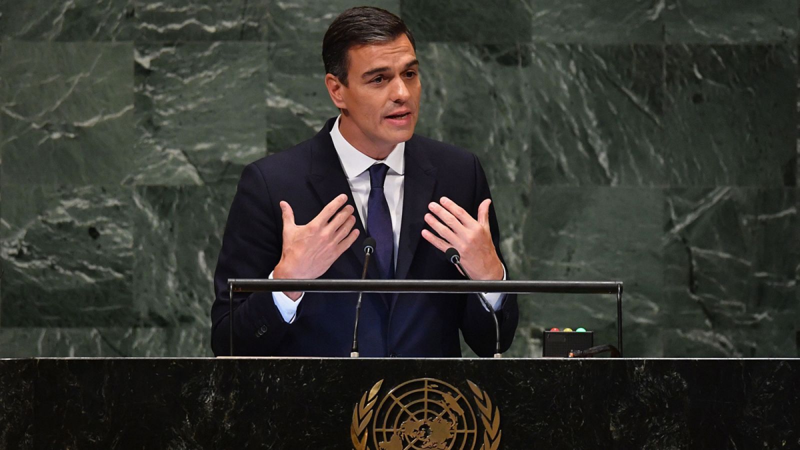 Sánchez dice en la ONU que no es tiempo de "mensajes  nacionalistas o excluyentes", sino de "escuchar al otro"