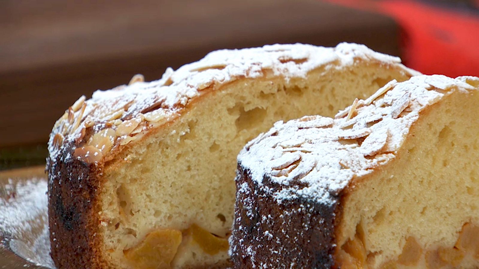 Torres en la cocina - Bizcocho de queso con melocotón