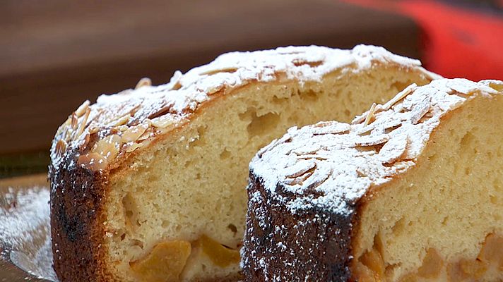 RTVE Cocina - Bizcocho de queso con melocotón