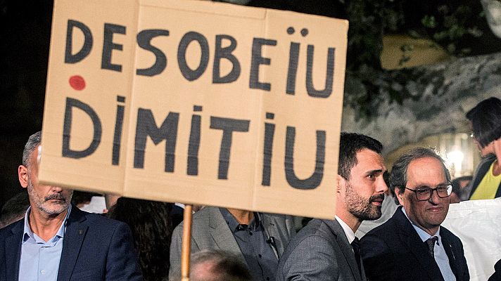 Telediario 1 - El Gobierno demanda a Torra elegir entre radicalidad o diálogo