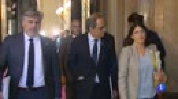 Telediario 1 - El Govern asegura que los incidentes en el aniversario del 1-O son una "novedad" en el independentismo