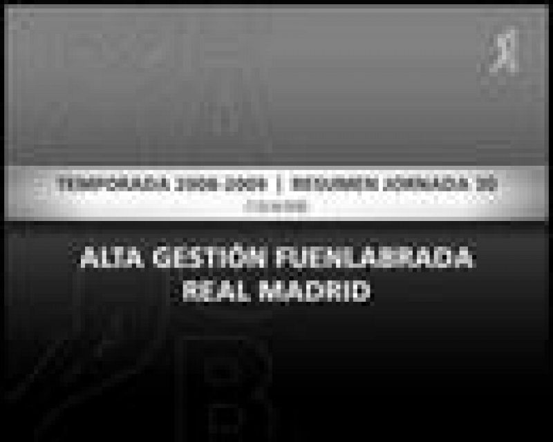 El Real Madrid se ha impuesto al Alta Gestión Fuenlabrada en el derbi, correspondiente al último partido de la 30ª jornada. 
