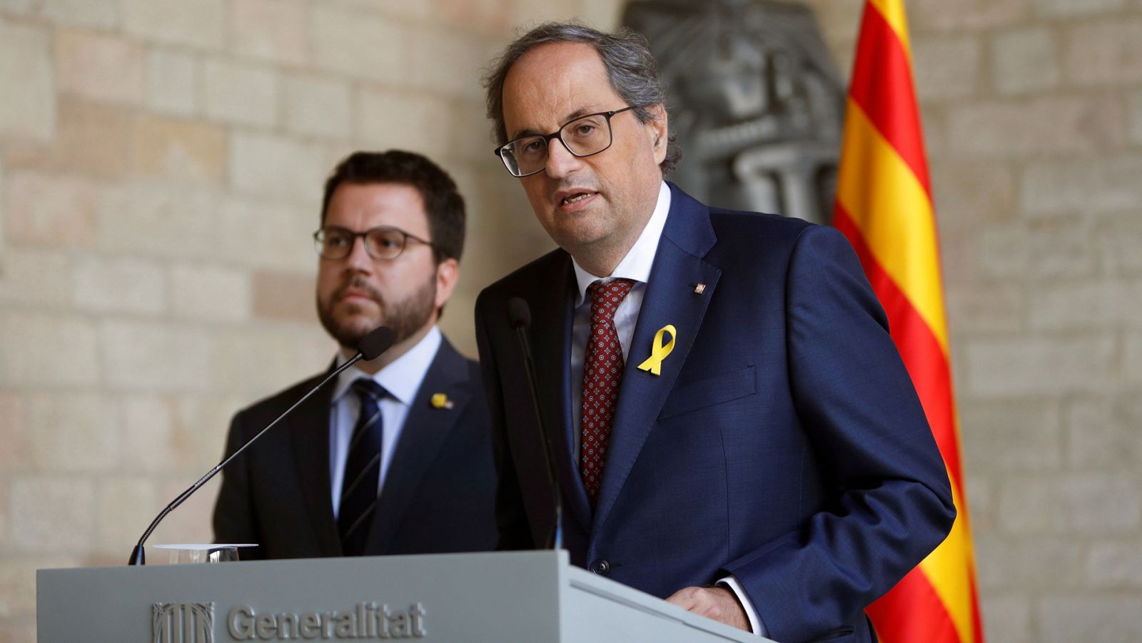 Telediario 1: Torra garantiza la estabilidad del Govern hasta la sentencia del Tribunal Supremo en la causa del 'proces' | RTVE Play