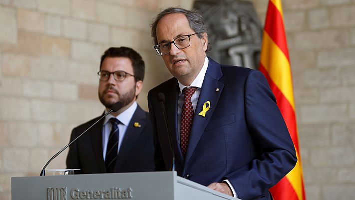 Torra garantiza la estabilidad del Govern hasta la sentencia del Tribunal Supremo en la causa del 'proces'