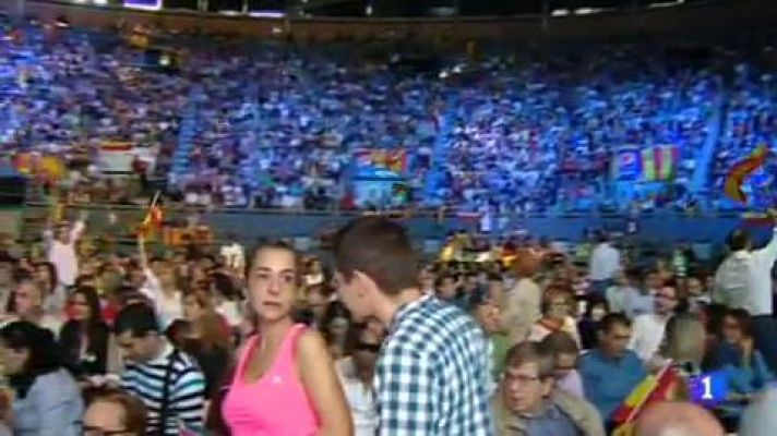 Telediario 1 - Vox ha llenado el palacio de Vistalegre en un acto de precampaña