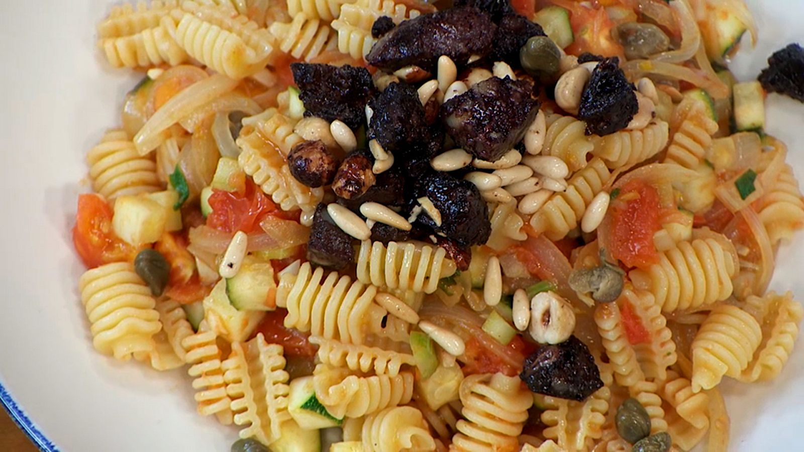Torres en la cocina - Pasta con caponata
