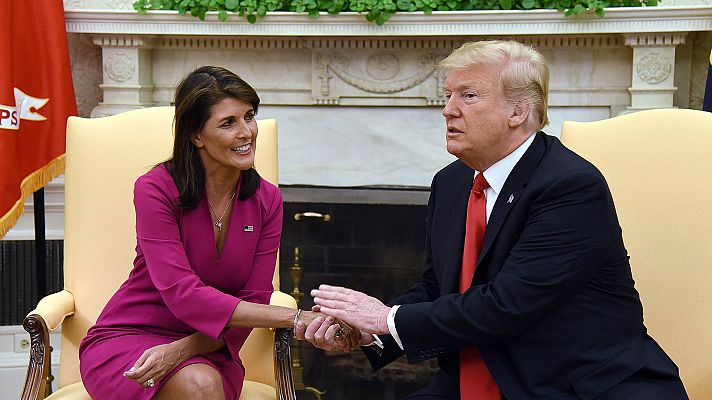 Dimite Nikki Haley, embajadora de Trump ante la ONU