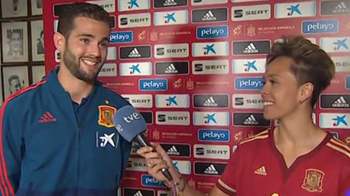 Telediario 1 - Selección española de fútbol | Nacho, entrevistado por Amanda