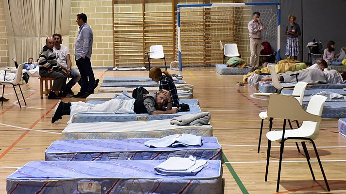 Manacor aloja en su polideportivo a decenas de afectados por las inundaciones en Mallorca