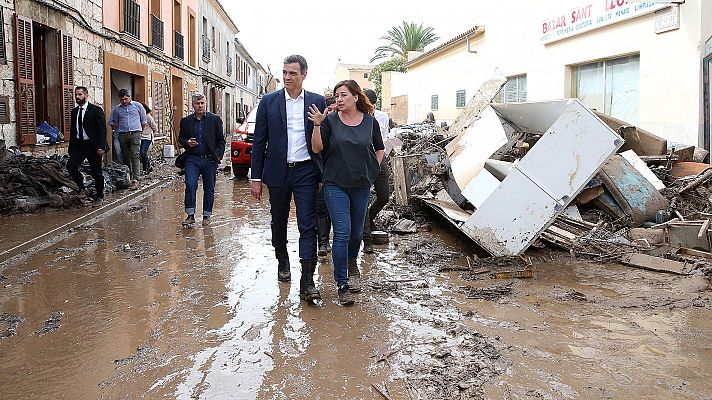 Sánchez visita la zona afectada en Mallorca