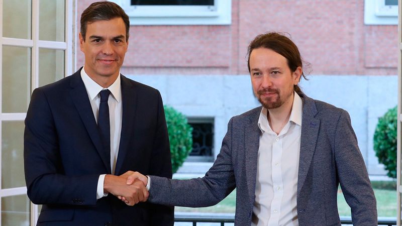 Sánchez e Iglesias firman en Moncloa el acuerdo de presupuestos para 2019